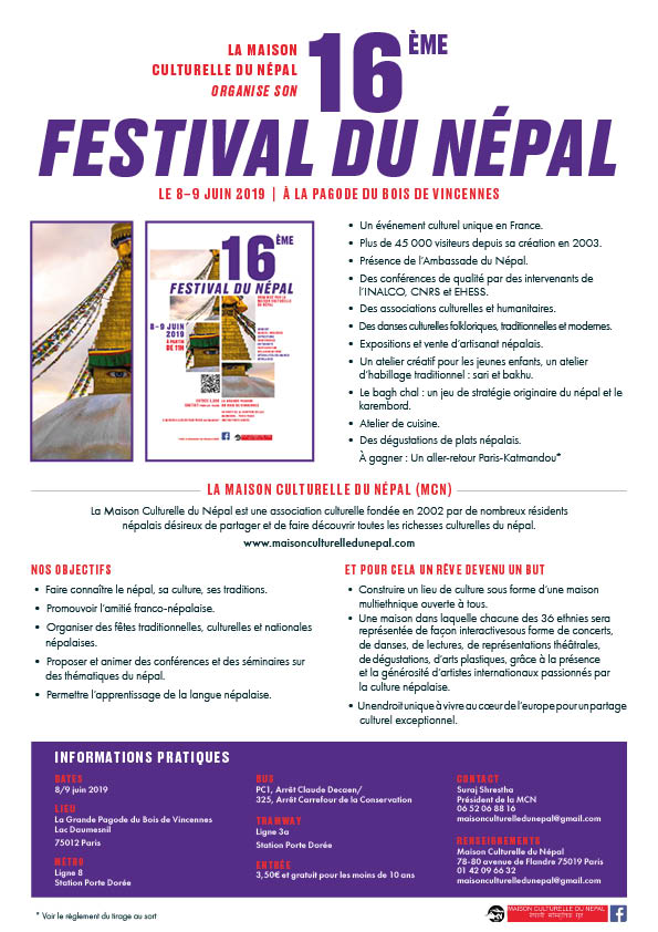 Communiquée de presse du Festival du Népal